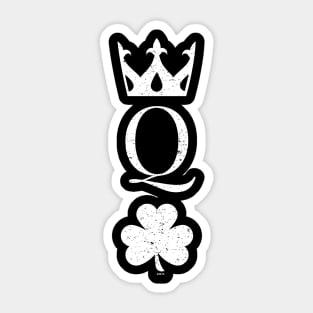 Shamrock Queen Saint Patrick Humor Sticker